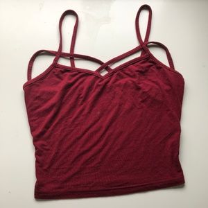 BURGUNDY CROP TOP